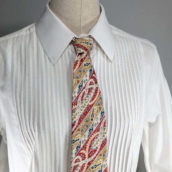 GANT 100% silk necktie colourful vintage floral paisley neck tie made in Italy - Picture 7 of 9